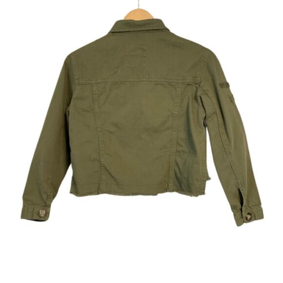 SUBDUED Army Green Raw Edge Long Sleeve Jacket | XS - Picture 2 of 5